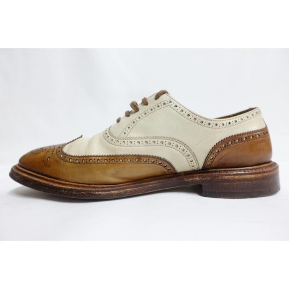 HERRING SHOES CHEANEY Dress Shoe Wingtip Spectator Brown Oxfords 9.5D,US/8.5F,UK main image 9